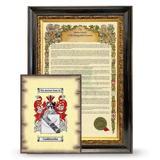 Caddworths Framed History and Coat of Arms Print - Heirloom