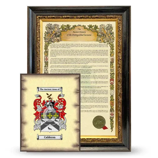 Calderon Framed History and Coat of Arms Print - Heirloom