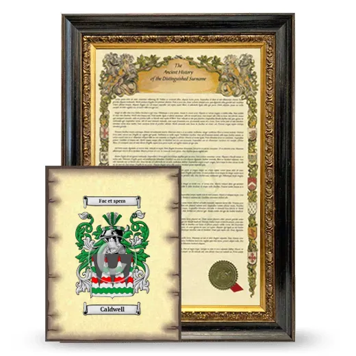 Caldwell Framed History and Coat of Arms Print - Heirloom