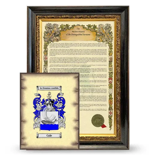 Cale Framed History and Coat of Arms Print - Heirloom