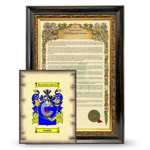 Camby Framed History and Coat of Arms Print - Heirloom