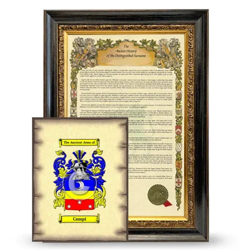Campi Framed History and Coat of Arms Print - Heirloom