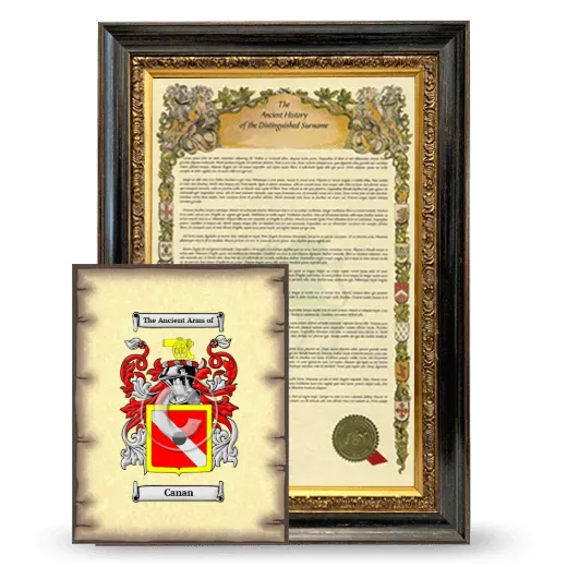 Canan Framed History and Coat of Arms Print - Heirloom
