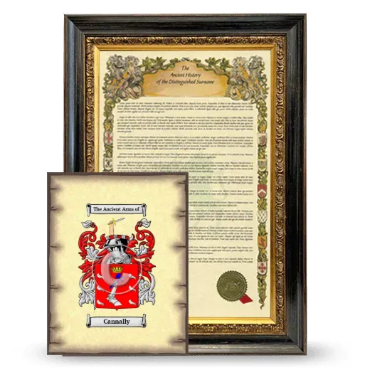 Cannally Framed History and Coat of Arms Print - Heirloom