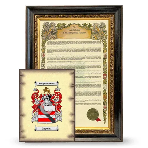 Capelen Framed History and Coat of Arms Print - Heirloom