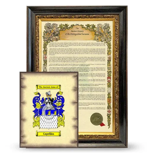 Capellán Framed History and Coat of Arms Print - Heirloom