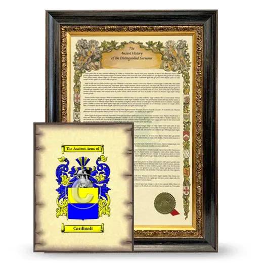 Cardinali Framed History and Coat of Arms Print - Heirloom