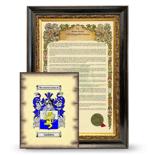 Carlotto Framed History and Coat of Arms Print - Heirloom