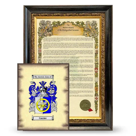 Carrier Framed History and Coat of Arms Print - Heirloom