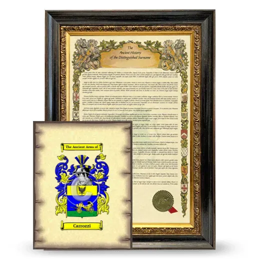 Carrozzi Framed History and Coat of Arms Print - Heirloom