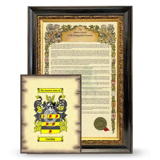 Carslay Framed History and Coat of Arms Print - Heirloom