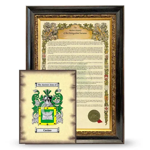Casino Framed History and Coat of Arms Print - Heirloom