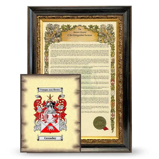 Cassaday Framed History and Coat of Arms Print - Heirloom