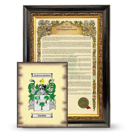 Cassion Framed History and Coat of Arms Print - Heirloom