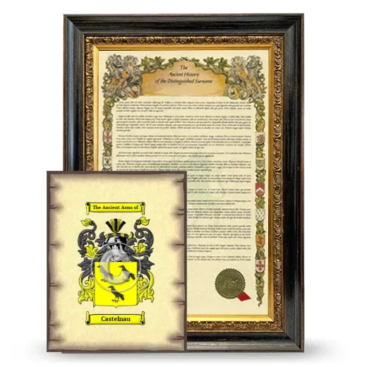 Castelnau Framed History and Coat of Arms Print - Heirloom