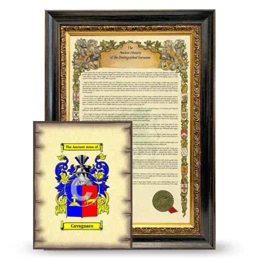 Cavagnaro Framed History and Coat of Arms Print - Heirloom