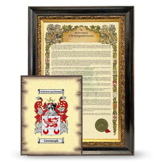 Cavenaugh Framed History and Coat of Arms Print - Heirloom