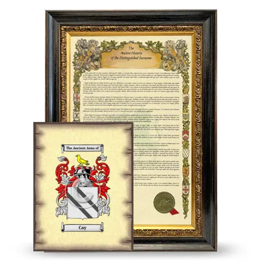 Cay Framed History and Coat of Arms Print - Heirloom