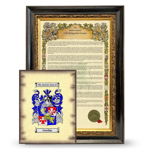 Ceschin Framed History and Coat of Arms Print - Heirloom