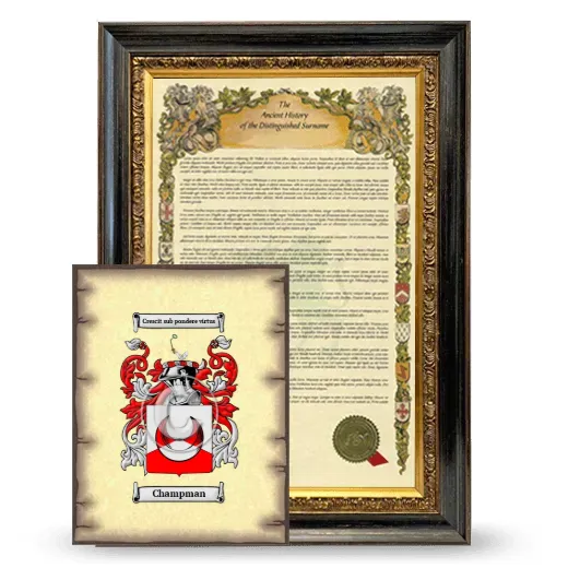 Champman Framed History and Coat of Arms Print - Heirloom