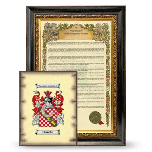 Chandler Framed History and Coat of Arms Print - Heirloom