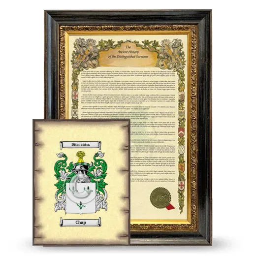 Chap Framed History and Coat of Arms Print - Heirloom