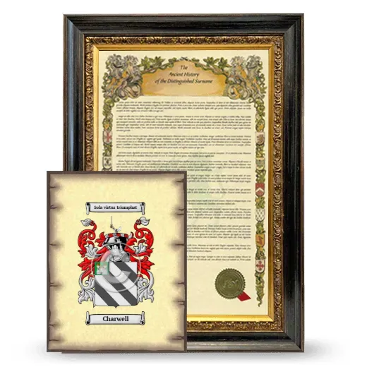 Charwell Framed History and Coat of Arms Print - Heirloom