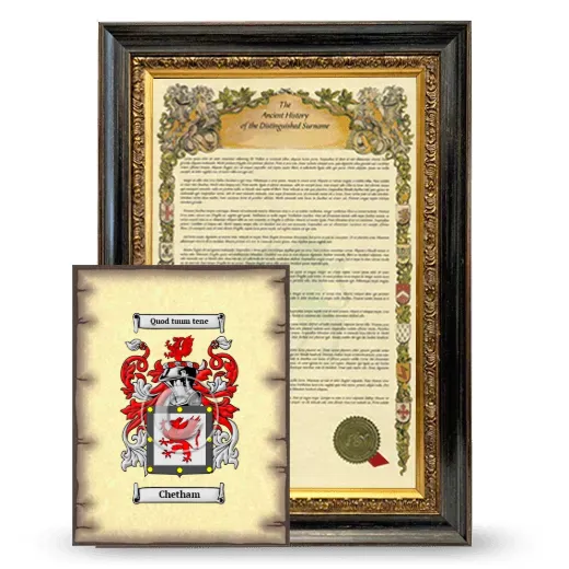 Chetham Framed History and Coat of Arms Print - Heirloom