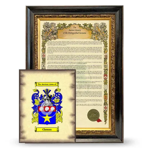 Chouan Framed History and Coat of Arms Print - Heirloom