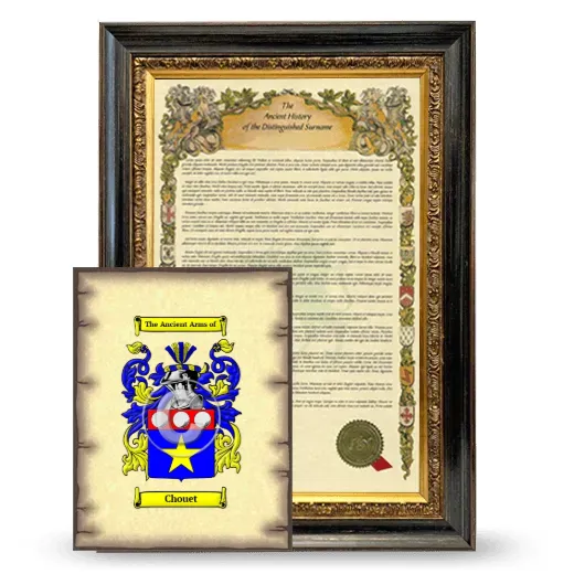 Chouet Framed History and Coat of Arms Print - Heirloom
