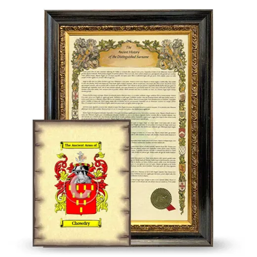 Chowdry Framed History and Coat of Arms Print - Heirloom