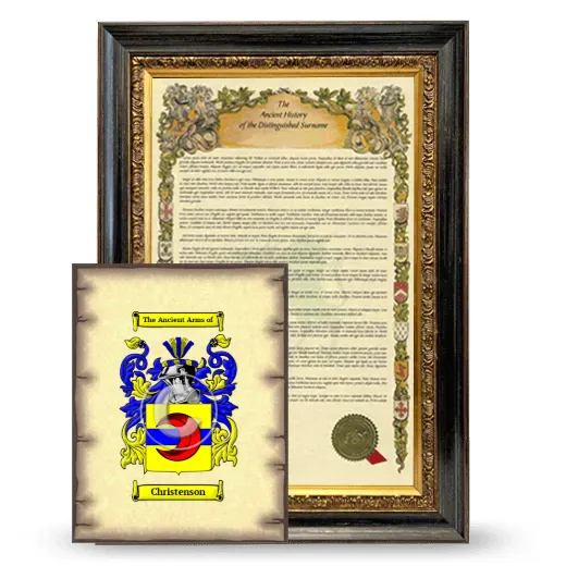 Christenson Framed History and Coat of Arms Print - Heirloom