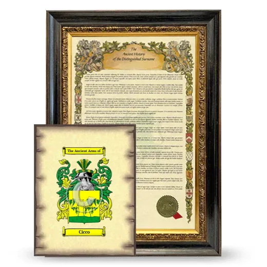 Cicco Framed History and Coat of Arms Print - Heirloom