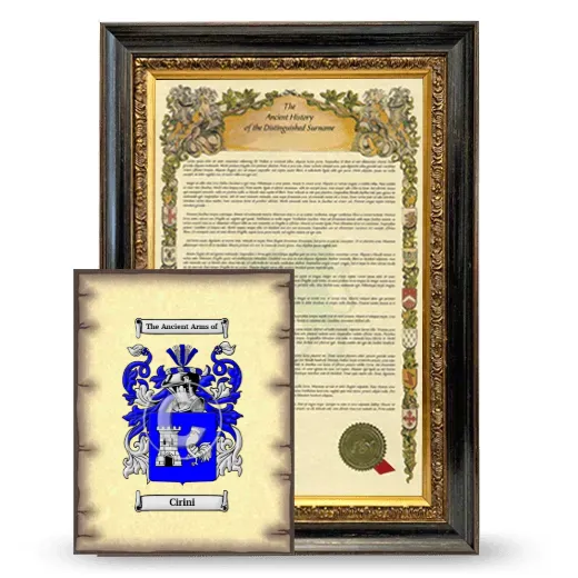 Cirini Framed History and Coat of Arms Print - Heirloom