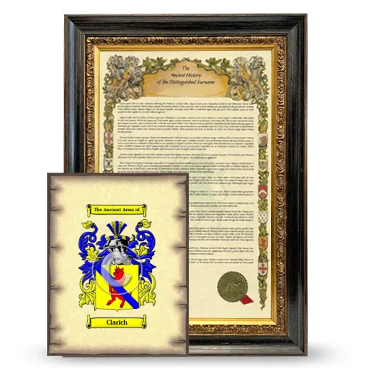 Clarich Framed History and Coat of Arms Print - Heirloom
