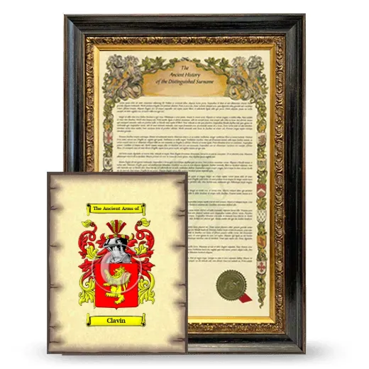 Clavin Framed History and Coat of Arms Print - Heirloom