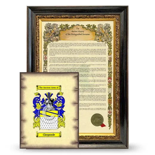 Claypoole Framed History and Coat of Arms Print - Heirloom