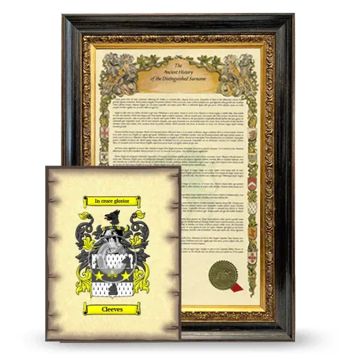 Cleeves Framed History and Coat of Arms Print - Heirloom