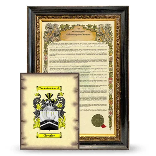 Cleverley Framed History and Coat of Arms Print - Heirloom