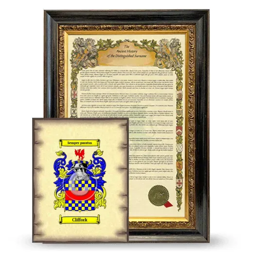 Cliffork Framed History and Coat of Arms Print - Heirloom