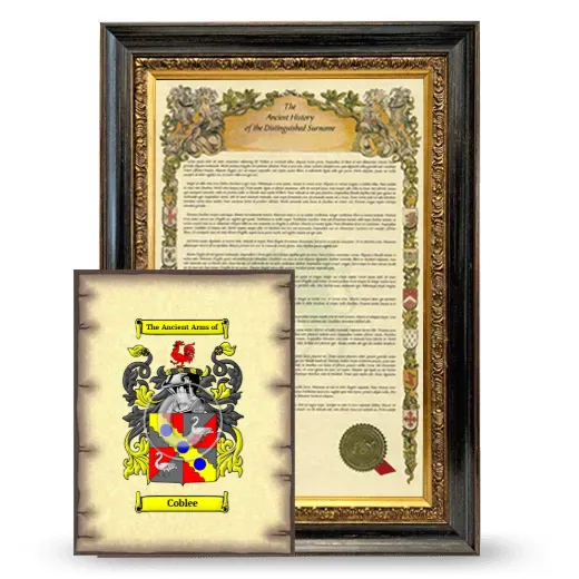 Coblee Framed History and Coat of Arms Print - Heirloom