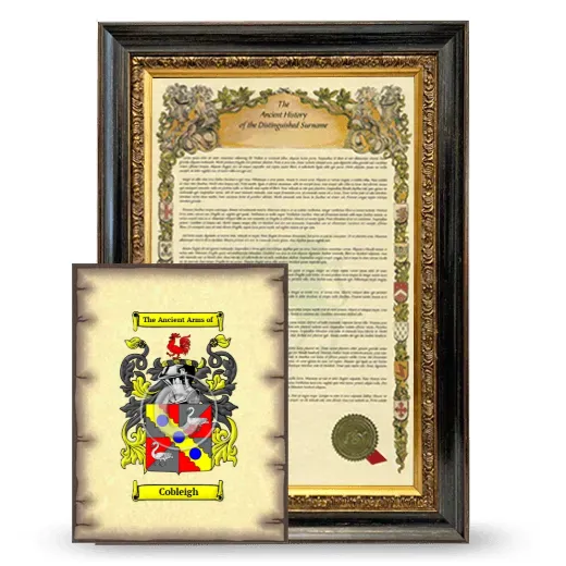 Cobleigh Framed History and Coat of Arms Print - Heirloom