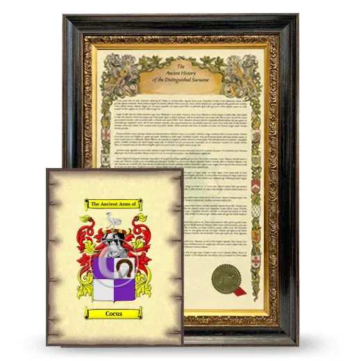 Cocus Framed History and Coat of Arms Print - Heirloom