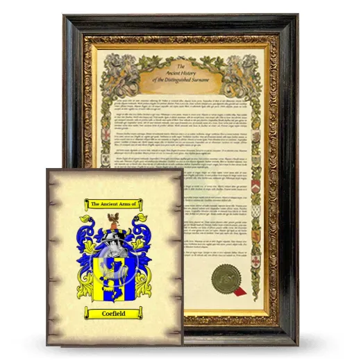Coefield Framed History and Coat of Arms Print - Heirloom