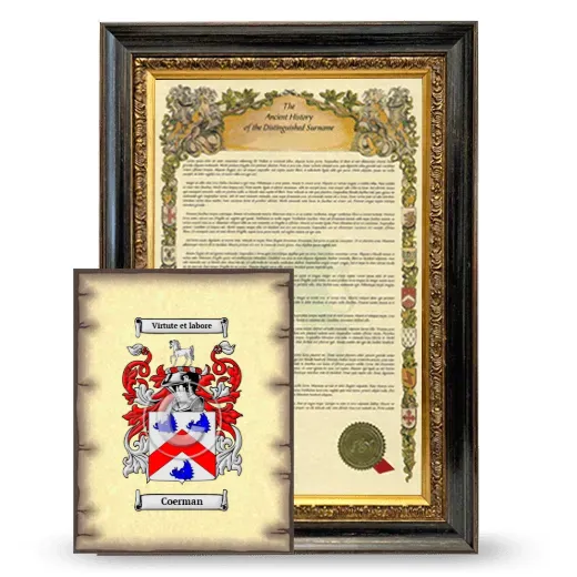 Coerman Framed History and Coat of Arms Print - Heirloom