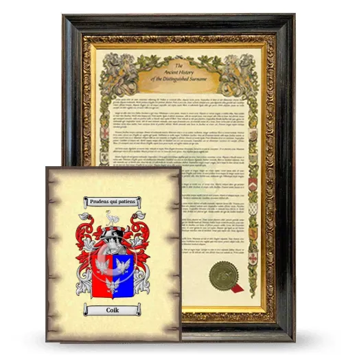 Coik Framed History and Coat of Arms Print - Heirloom