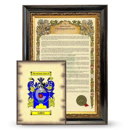 Colleti Framed History and Coat of Arms Print - Heirloom