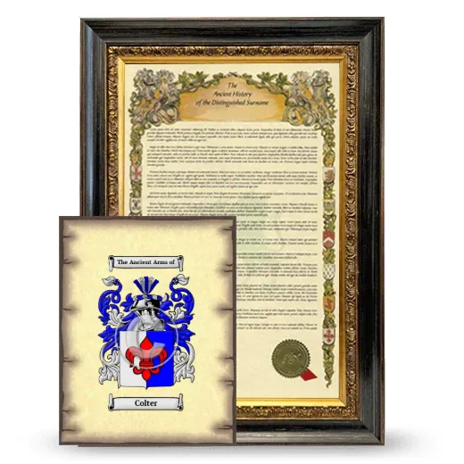 Colter Framed History and Coat of Arms Print - Heirloom