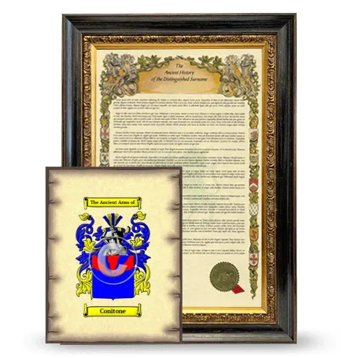 Conitone Framed History and Coat of Arms Print - Heirloom