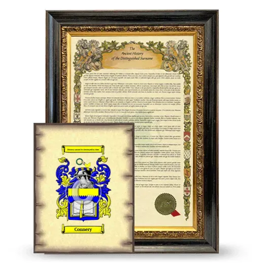 Connery Framed History and Coat of Arms Print - Heirloom